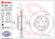 09.9581.11 Brzdový kotouč COATED DISC LINE BREMBO