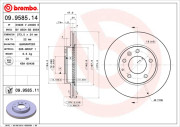 09.9585.11 Brzdový kotouč COATED DISC LINE BREMBO