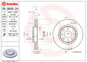 09.9608.24 Brzdový kotouč PRIME LINE BREMBO