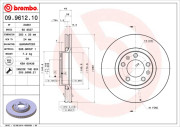 09.9612.10 Brzdový kotouč PRIME LINE BREMBO