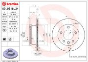 09.9618.24 Brzdový kotouč PRIME LINE BREMBO