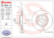 09.9624.14 Brzdový kotouč PRIME LINE BREMBO