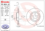 09.9624.24 Brzdový kotouč PRIME LINE BREMBO