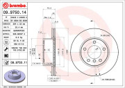 09.9750.11 Brzdový kotouč COATED DISC LINE BREMBO