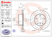 09.9750.1X Brzdový kotouč BEARING DISC LINE BREMBO