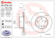 09.9750.21 Brzdový kotouč COATED DISC LINE BREMBO