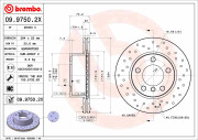 09.9750.2X Brzdový kotouč BEARING DISC LINE BREMBO