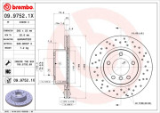 09.9752.1X Brzdový kotouč BEARING DISC LINE BREMBO