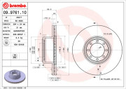 09.9761.10 Brzdový kotouč PRIME LINE BREMBO