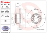 09.9761.60 Brzdový kotouč PRIME LINE BREMBO