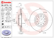 09.9772.10 Brzdový kotouč PRIME LINE BREMBO