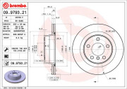 09.9793.21 Brzdový kotouč COATED DISC LINE BREMBO