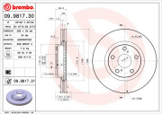 09.9817.30 Brzdový kotouč PRIME LINE BREMBO