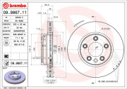 09.9867.11 Brzdový kotouč COATED DISC LINE BREMBO