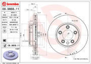 09.9868.11 Brzdový kotouč COATED DISC LINE BREMBO