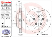 09.9871.11 Brzdový kotouč COATED DISC LINE BREMBO