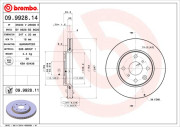 09.9928.11 Brzdový kotouč COATED DISC LINE BREMBO