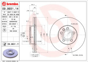 09.9931.11 Brzdový kotouč COATED DISC LINE BREMBO