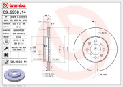 09.9936.11 Brzdový kotouč COATED DISC LINE BREMBO