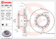 09.9983.60 Brzdový kotouč PRIME LINE BREMBO