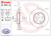 09.9997.20 Brzdový kotouč PRIME LINE BREMBO