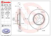 09.A110.10 Brzdový kotouč PRIME LINE BREMBO