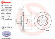 09.A236.11 Brzdový kotouč COATED DISC LINE BREMBO