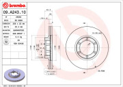 09.A243.10 Brzdový kotouč PRIME LINE BREMBO