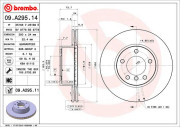 09.A295.11 Brzdový kotouč COATED DISC LINE BREMBO