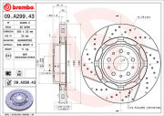 09.A299.43 Brzdový kotouč CO-CAST DISCS LINE BREMBO