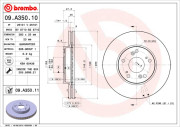 09.A350.10 Brzdový kotouč PRIME LINE BREMBO