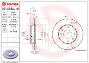 09.A352.10 Brzdový kotouč PRIME LINE BREMBO