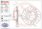 09.A353.11 Brzdový kotouč COATED DISC LINE BREMBO