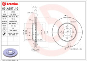 09.A357.10 Brzdový kotouč PRIME LINE BREMBO