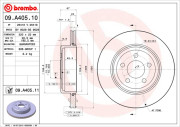 09.A405.10 Brzdový kotouč PRIME LINE BREMBO