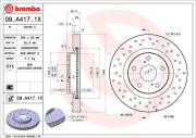 09.A417.1X Brzdový kotouč BEARING DISC LINE BREMBO