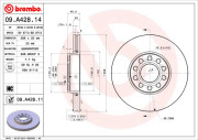 09.A428.11 Brzdový kotouč COATED DISC LINE BREMBO