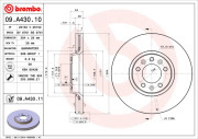 09.A430.10 Brzdový kotouč PRIME LINE BREMBO