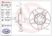 09.A430.75 Brzdový kotouč BREMBO MAX LINE BREMBO