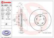 09.A531.10 Brzdový kotouč PRIME LINE BREMBO