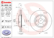 09.A532.20 Brzdový kotouč PRIME LINE BREMBO