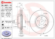 09.A621.10 Brzdový kotouč PRIME LINE BREMBO