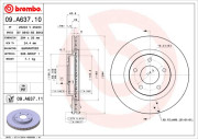 09.A637.10 Brzdový kotouč PRIME LINE BREMBO