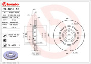 09.A652.10 Brzdový kotouč PRIME LINE BREMBO