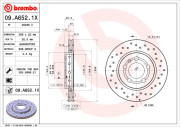 09.A652.1X Brzdový kotouč BEARING DISC LINE BREMBO