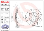 09.A727.1X Brzdový kotouč BEARING DISC LINE BREMBO