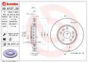 09.A727.20 Brzdový kotouč PRIME LINE BREMBO