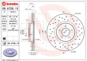 09.A728.1X Brzdový kotouč BEARING DISC LINE BREMBO