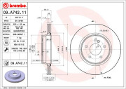 09.A742.11 Brzdový kotouč COATED DISC LINE BREMBO