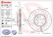 09.A758.1X Brzdový kotouč BEARING DISC LINE BREMBO